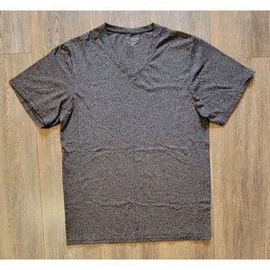 Foot Action Gray Short Sleeve T-Shirt V-Neck Womens Size L Athletic Fit